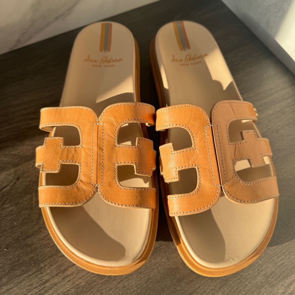 Sophisticated Sam Edelman Caramel Brown Sandals - Size 10